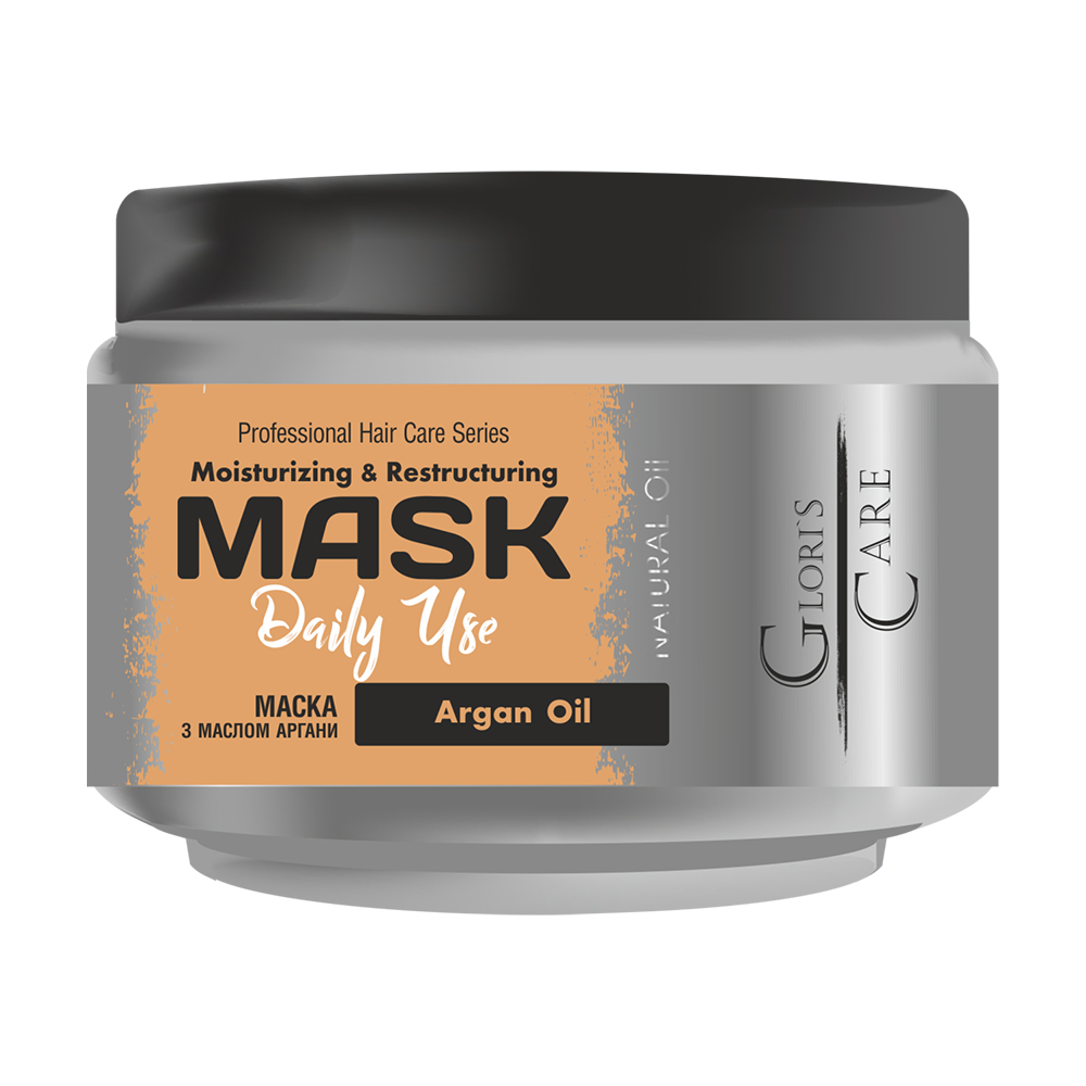 Маска Glori's Care Moisturizing &amp; Restructuring Mask для щоденного застосування, 500 мл